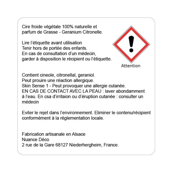 Bougie Kougelhopf - Géranium Citronnelle – Image 2